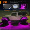 imageNilight LED Rock Light 6PCS Pink Purple Underglow Wheel Well Fender Pods Waterproof Exterior Underbody Roof Rack Side Lamps for 12V 24V Car Truck Pickups ATV UTV SUV Motorcycle BoatPurple