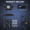 imageNilight RGB LED Rock Lights Kit 4 PCS Underglow Multicolor Neon Light Pod with Magnetic Base Bluetooth App Control Flashing Music Mode IP68 Wheel Well Light for Truck ATV UTV RZR SUV