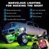 imageNilight RGB LED Rock Lights Kit 6 PCS Underglow Multicolor Neon Light Pod with Magnetic Base Bluetooth App Control Flashing Music Mode IP68 Wheel Well Light for Truck ATV UTV RZR SUV