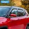 imageNilight in Channel Rain Guards for Wrangler JK 2007 2008 2009 2010 2011 2012 2013 2014 2015 2016 2017 2018 Unlimited 4Door Window Deflectors Vent Window VisorsCompass 20172026