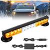 imageNilight 12LED Wireless Emergency Strobe Light Amber White 14 Inch Magnetic Mount Mini Light Bar 12V Rooftop Powered Hazard Warning Flashing Lights for Car Truck Trailer Snow Plow Construction Vehicles
