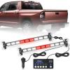 imageNilight 162 LED Traffic Advisor Strobe Light Bar 2in1 Amber Blue Emergency Warning Hazard Lights with Controller 4 Switchable Color 36 Flash Pattern for Trucks Cars Tow Plow Construction VehiclesRed White