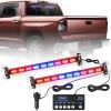 imageNilight 162 LED Traffic Advisor Strobe Light Bar 2in1 Amber Blue Emergency Warning Hazard Lights with Controller 4 Switchable Color 36 Flash Pattern for Trucks Cars Tow Plow Construction VehiclesRed Blue