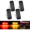 imageNilight 25 Inch Oval Side Marker Clearance Light 2 LED 8 Pack White Lens Red Light 80LM High Lumen Waterproof Surface Mount 12V Direct Wire for Truck Trailer Boat RV SemiSmoked AmberRed Ram 2500 3500 20102018