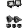 imageNilight 2PCS 4Inch 36W Triple Row 3600LM Spot LED Light Bar Fog Lights With OffRoad Light Mounting Bracket Horizontal Bar Tube Clamp 2 Years Warranty