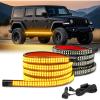 imageNilight 2PCS 70 Inch Emergency Strobe Light Strip 1125 LED Running Board Lights Red White Flexible Side Flashing Warning Caution Safety Waterproof for Truck Construction Vehicles PickupAmber