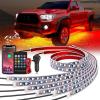 imageNilight 49 Inch Emergency Strobe Light Strips with Controller 288LED Flashing Warning Hazard Safety Rear Window Tailgate Lights for Truck Trailer Construction Plow Pickup Tow SUV Vehicles Red White6Pcs RGB Underglow Light
