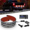 imageNilight 60 Inch Truck Tailgate Strobe Light Strip Tail Emergency Bar Rear Window Warning Lamp UltraBright Double Row 360 LED for Pickup Trailers Construction Vehicles Car SUV Blue White60 Tailgte Strobe w Controller Red White