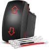 imageNilight 7 Pin Rocker Switch Jumper Wires Set for 7Pin Toggle OnOff Rocker Switch Wiring fot Automotive Polaris Ranger RZR ATV Console Switch Install 1 Set Switch Not IncludedARROWS 7PIN Red