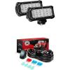 imageNilight LED Light Bar 2PCS 65Inch 36W Flood Led Off Road Lights With 12V 5Pin Rocker Switch 16AWG Wiring Harness Kit2 Lead  2 Years Warranty