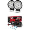 imageNilight Led Pods 2PCS 27W Flood Light Bar LED Work Light Led Off Road Lights with 12V 16AWG Wiring Harness Kit2 Lead 2 Years Warranty