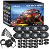 imageNilight RGB LED Rock Lights Kit 8 PCS Underglow Multicolor Neon Light Pod with Magnetic Base Bluetooth App Control Flashing Music Mode IP68 Wheel Well Light for Truck ATV UTV RZR SUV