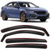 imageNilight Window Rain Guards Smoke Tint Car Window Shade for RainSnow Reduce Wind Noise Car Wash SafeHonda Civic Hatchback 20162021