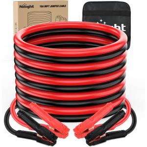 imageNilight 0 Gauge 30 Feet Heavy Duty Jumper Cables 1000 Amp Booster Battery Cables with Permanent Installation kit and Quick Connect Plug Includes carrying bag for 12V amp 24V Cars SUVs and Trucks1 Guage 30 FT