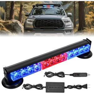 imageNilight 12LED Wireless Emergency Strobe Light Red Blue 14 Inch Magnetic Mount Mini Light Bar 12V Rooftop Powered Hazard Warning Flashing Lights for Car Truck Trailer Snow Plow Construction Vehicles