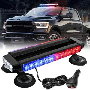 imageNilight 145 Amber COB LED Strobe Rooftop Flashing Light Bar High Visibility Emergency Hazard Warning Beacon Lights wMagnetic Base for Safety Vehicles Trucks Pickup Cars SnowplowRed Blue