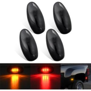 imageNilight 25 Inch Oval Side Marker Clearance Light 2 LED 8 Pack White Lens Red Light 80LM High Lumen Waterproof Surface Mount 12V Direct Wire for Truck Trailer Boat RV SemiSmoked AmberRed SilveradoSierra 20012014