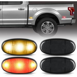 imageNilight 25 Inch Oval Side Marker Clearance Light 2 LED 8 Pack White Lens Red Light 80LM High Lumen Waterproof Surface Mount 12V Direct Wire for Truck Trailer Boat RV SemiSmoked AmberRed F250 350 450 550 20112022