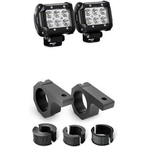imageNilight 2PCS 4 Inch 18W Spot LED Light Bars Off Road Driving Fog Lights With OffRoad Light Mounting Bracket Horizontal Bar Tube Clamp 2 Years Warranty