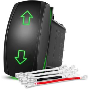 imageNilight 7 Pin Rocker Switch Jumper Wires Set for 7Pin Toggle OnOff Rocker Switch Wiring fot Automotive Polaris Ranger RZR ATV Console Switch Install 1 Set Switch Not IncludedARROWS 7PIN Green