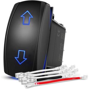 imageNilight 7 Pin Rocker Switch Jumper Wires Set for 7Pin Toggle OnOff Rocker Switch Wiring fot Automotive Polaris Ranger RZR ATV Console Switch Install 1 Set Switch Not IncludedARROWS 7PIN Blue