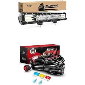 imageNilight LED Light Bar 26Inch 297W Spot Flood Combo Led Off Road Lights with 12V 14AWG Wiring Harness Kit1 Lead 2 Years Warranty