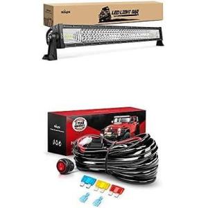 imageNilight LED Light Bar 32Inch Spot Flood Combo Led Off Road Lights with 12V 14AWG Wiring Harness Kit1 Lead 2 Years Warranty