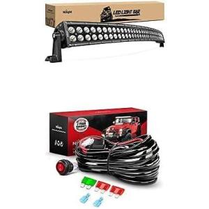 imageNilight LED Light Bar 54Inch 312W Curved Spot Flood Combo Led Off Road Lights with 12V 12AWG Wiring Harness Kit1 Lead 2 Years Warranty