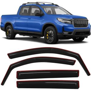 imageNilight Window Rain Guards Smoke Tint Car Window Shade for RainSnow Reduce Wind Noise Car Wash SafeHonda Ridgeline 20172024