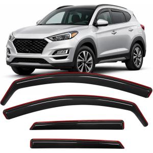 imageNilight Window Rain Guards Smoke Tint Car Window Shade for RainSnow Reduce Wind Noise Car Wash SafeHyundai Tucson 20162020