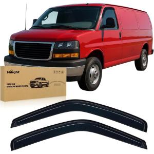 imageNilight Window Visors for Ford Edge 2015 2016 2017 2018 2019 2020 2021 2022 2023 2024 OutChannel Window Wind Deflectors Rain Guards 4PCSChevy Express Van 1500 19962014