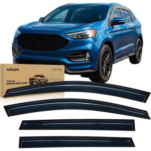 imageNilight Window Visors for Ford Edge 2015 2016 2017 2018 2019 2020 2021 2022 2023 2024 OutChannel Window Wind Deflectors Rain Guards 4PCSFord Edge 20152024