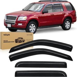 imageNilight Window Visors for Ford Edge 2015 2016 2017 2018 2019 2020 2021 2022 2023 2024 OutChannel Window Wind Deflectors Rain Guards 4PCSFord Explorer 20022010