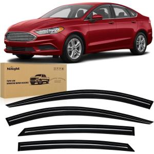 imageNilight Window Visors for Ford Edge 2015 2016 2017 2018 2019 2020 2021 2022 2023 2024 OutChannel Window Wind Deflectors Rain Guards 4PCSFord Fusion 20132020