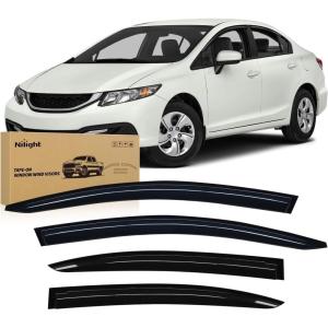 imageNilight Window Visors for Ford Edge 2015 2016 2017 2018 2019 2020 2021 2022 2023 2024 OutChannel Window Wind Deflectors Rain Guards 4PCSHonda Civic 20122015