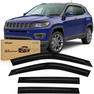 imageNilight Window Visors for Ford Edge 2015 2016 2017 2018 2019 2020 2021 2022 2023 2024 OutChannel Window Wind Deflectors Rain Guards 4PCSJeep Compass 20172024