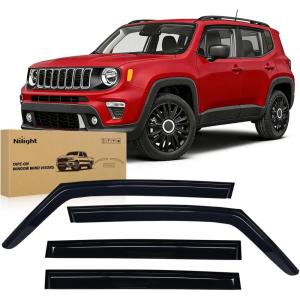 imageNilight Window Visors for Ford Edge 2015 2016 2017 2018 2019 2020 2021 2022 2023 2024 OutChannel Window Wind Deflectors Rain Guards 4PCSJeep Renegade 20152024