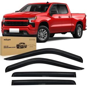 imageNilight Window Visors for Ford Edge 2015 2016 2017 2018 2019 2020 2021 2022 2023 2024 OutChannel Window Wind Deflectors Rain Guards 4PCSSilveradoSierra 1500 Crew 20192024