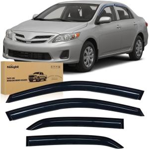 imageNilight Window Visors for Ford Edge 2015 2016 2017 2018 2019 2020 2021 2022 2023 2024 OutChannel Window Wind Deflectors Rain Guards 4PCSToyota Corolla 20092013