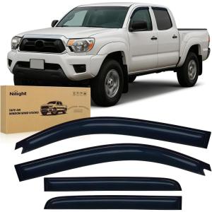 imageNilight Window Visors for Ford Edge 2015 2016 2017 2018 2019 2020 2021 2022 2023 2024 OutChannel Window Wind Deflectors Rain Guards 4PCSToyota Tacoma Double 20052015