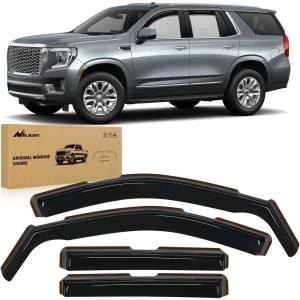 imageNilight in Channel Rain Guards Smoke Tint Reduce Wind NoiseGMC Yukon 20212024