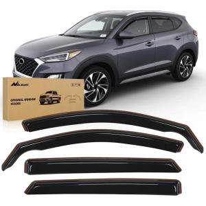 imageNilight in Channel Rain Guards Smoke Tint Reduce Wind NoiseHyundai Tucson 20162020