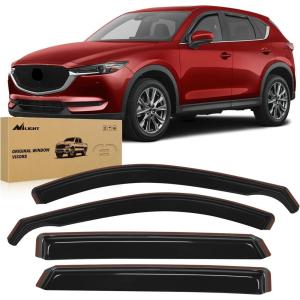 imageNilight in Channel Rain Guards Smoke Tint Reduce Wind NoiseMazda CX5 20172025