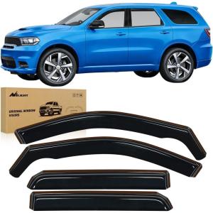 imageNilight in Channel Rain Guards for Wrangler JK 2007 2008 2009 2010 2011 2012 2013 2014 2015 2016 2017 2018 Unlimited 4Door Window Deflectors Vent Window VisorsDurango 20112024