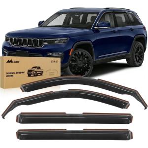 imageNilight in Channel Rain Guards for Wrangler JK 2007 2008 2009 2010 2011 2012 2013 2014 2015 2016 2017 2018 Unlimited 4Door Window Deflectors Vent Window VisorsGrand Cherokee L 20212024