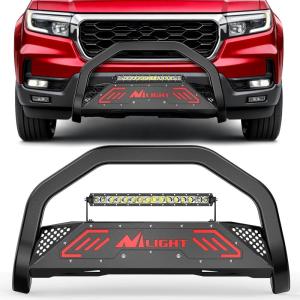 imageNilight Bull Bar with Light BarampLicense Plate Hole Compatible with Toyota 4Runner 20102024 Truck Brush Guard Front Bumper Push Bar wGrille Skid Plate Light MountHonda Pilot 1620 Ridgeline 1724 Odyssey 1820
