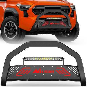 imageNilight Bull Bar with Light BarampLicense Plate Hole Compatible with Toyota 4Runner 20102024 Truck Brush Guard Front Bumper Push Bar wGrille Skid Plate Light MountToyota Tacoma 2024