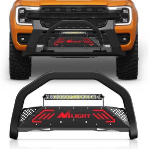 imageNilight Bull Bar with Light BarampLicense Plate Hole Compatible with Toyota 4Runner 20102024 Truck Brush Guard Front Bumper Push Bar wGrille Skid Plate Light MountFord Ranger 20192023