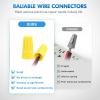imageNilight 120PCS Yellow Wire Connectors Kit 1614 AWG Electric Wire Caps Insulating Insert Twist Electrical Wire Terminal with Spring for Connect Electrical Wiring Automotive Car Truck Boats Marine120PCS 1614 Wire Caps