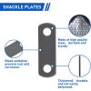 imageNilight Shackle Hitch Receiver 2Inch 45000 LBs Breaking Strength 34 D Ring Trailer Fasten Pin Heavy Duty Solid Recovery Towing Kit for Trucks Jeeps OffRoadTrailer Shackle Kit for Double Eye Springs